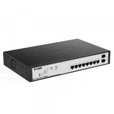 SWITCH 10 DLINK 10/100/1000 C/GESTÃO LONG RANGE 250M 8X POE 2X SFP 96W